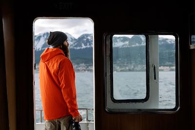 Photographe sur un bateau - Ushuaia - Terre de feu - Argentine