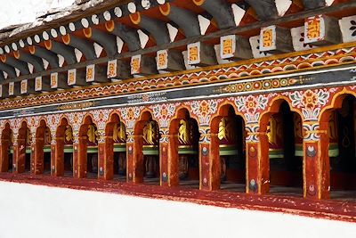 Moulins à prières - Dzong de Paro - Bhoutan