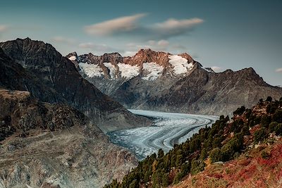 Glacier d'Aletsch avec le Wannenhorn en arrière-plan - Suisse