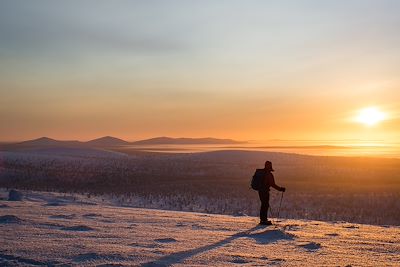 Skieur - Laponie finlandaise - Finlande