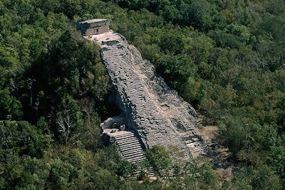 Pyramide Nohoch Mul - Site Coba - Région de Quintana Roo - Péninsule de Yucatan - Mexique