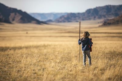 Petit garçon en Mongolie