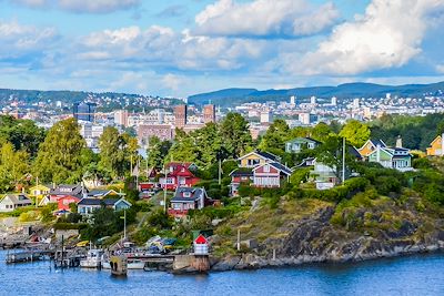 Maisons typiques à Oslo - Norvege