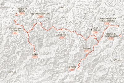 Carte - Himalaya - Népal