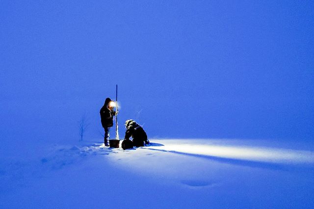 Traîneau à chiens Suède Laponie suédoise