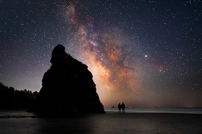 Observation du ciel sur la plage