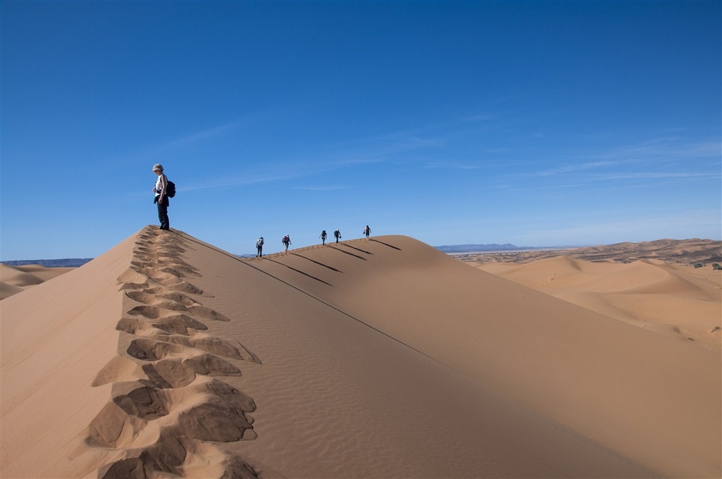 Randonn&eacute;e dans le d&eacute;sert marocain