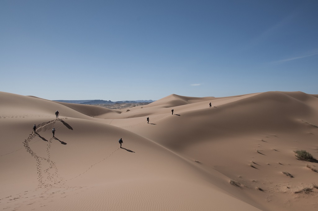 Randonn&eacute;e dans le d&eacute;sert marocain