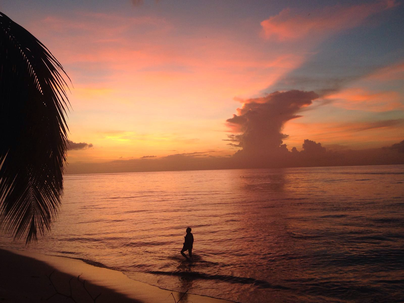 Soleil couchant sur la mer des Caraïbes - ©Laurie Arnaud Soleil couchant sur la mer des Caraïbes