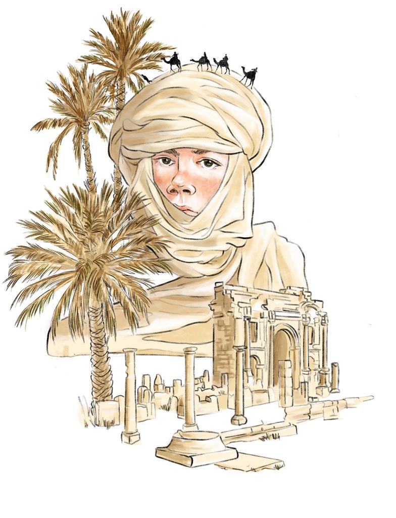 Isabelle Eberhardt, illustration &copy;C&eacute;cile Alvarez