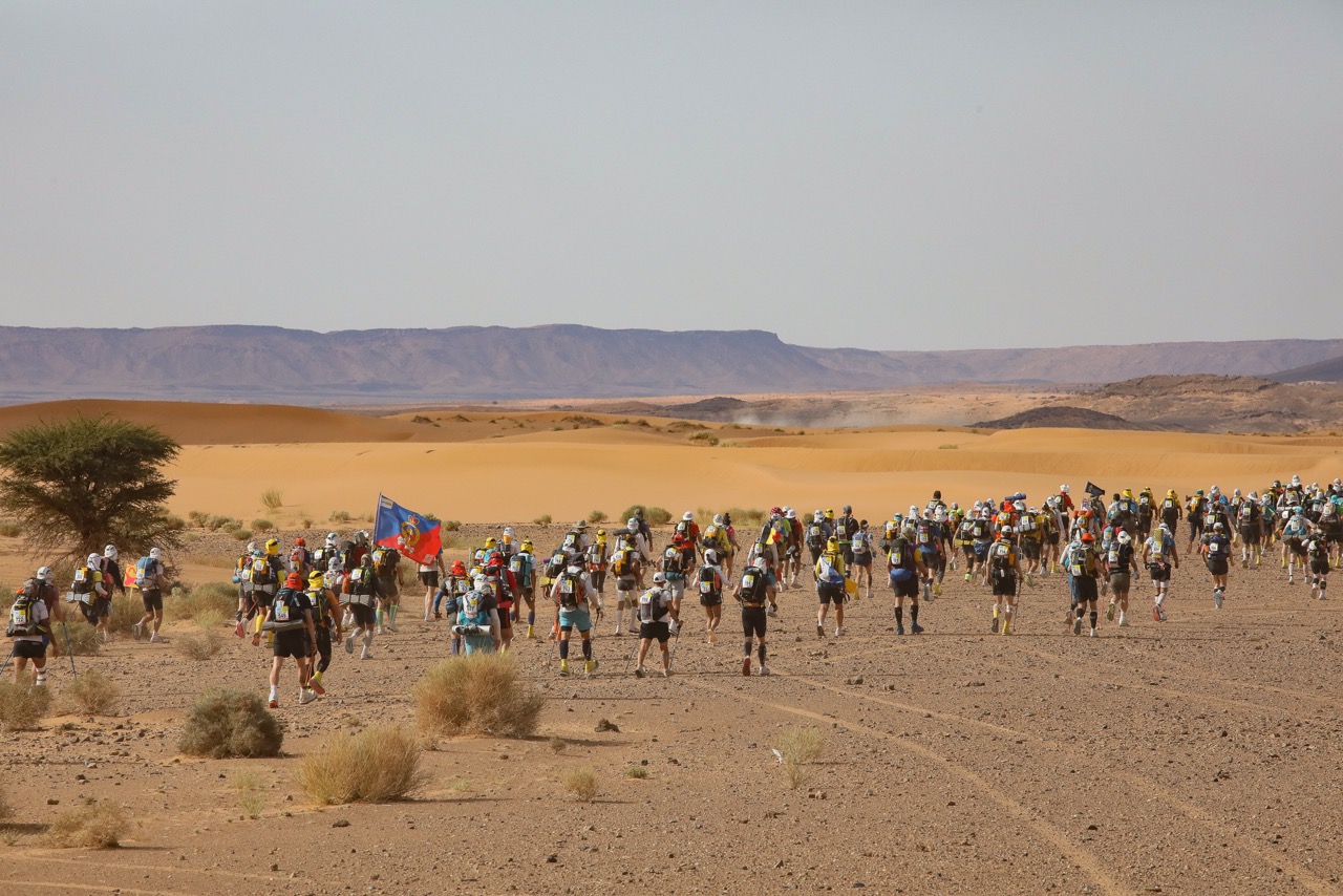 Le peloton au 34&egrave;me Marathon Des Sables - &copy;Erik Sampers