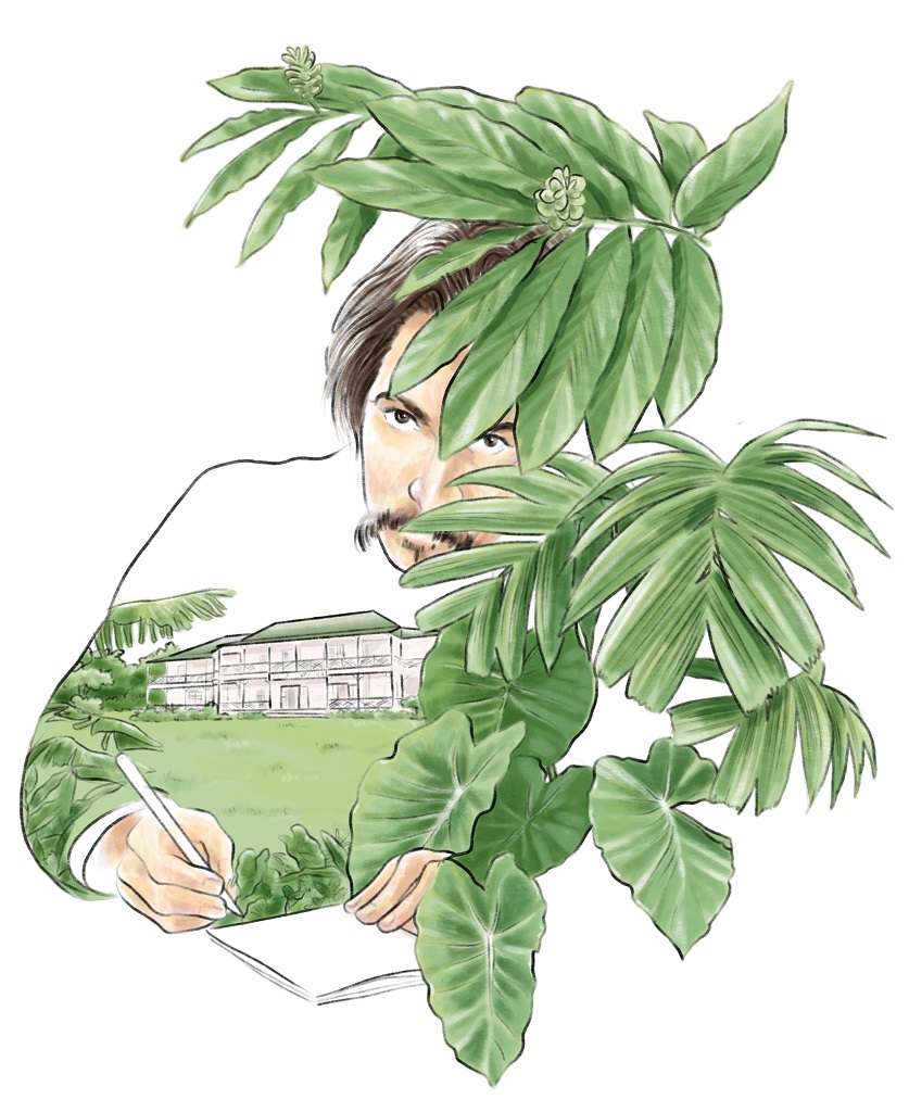 Robert Louis Stevenson, illustration &copy;C&eacute;cile Alvarez